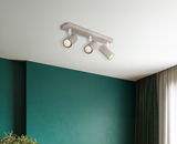 Deckenstrahler mit drei verstellbaren Leuchten, Perspektive von unten