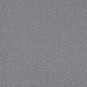 Grauer Teppichboden mit feiner, dichter Schlingenstruktur, als Nahaufnahme von oben (Draufsicht)