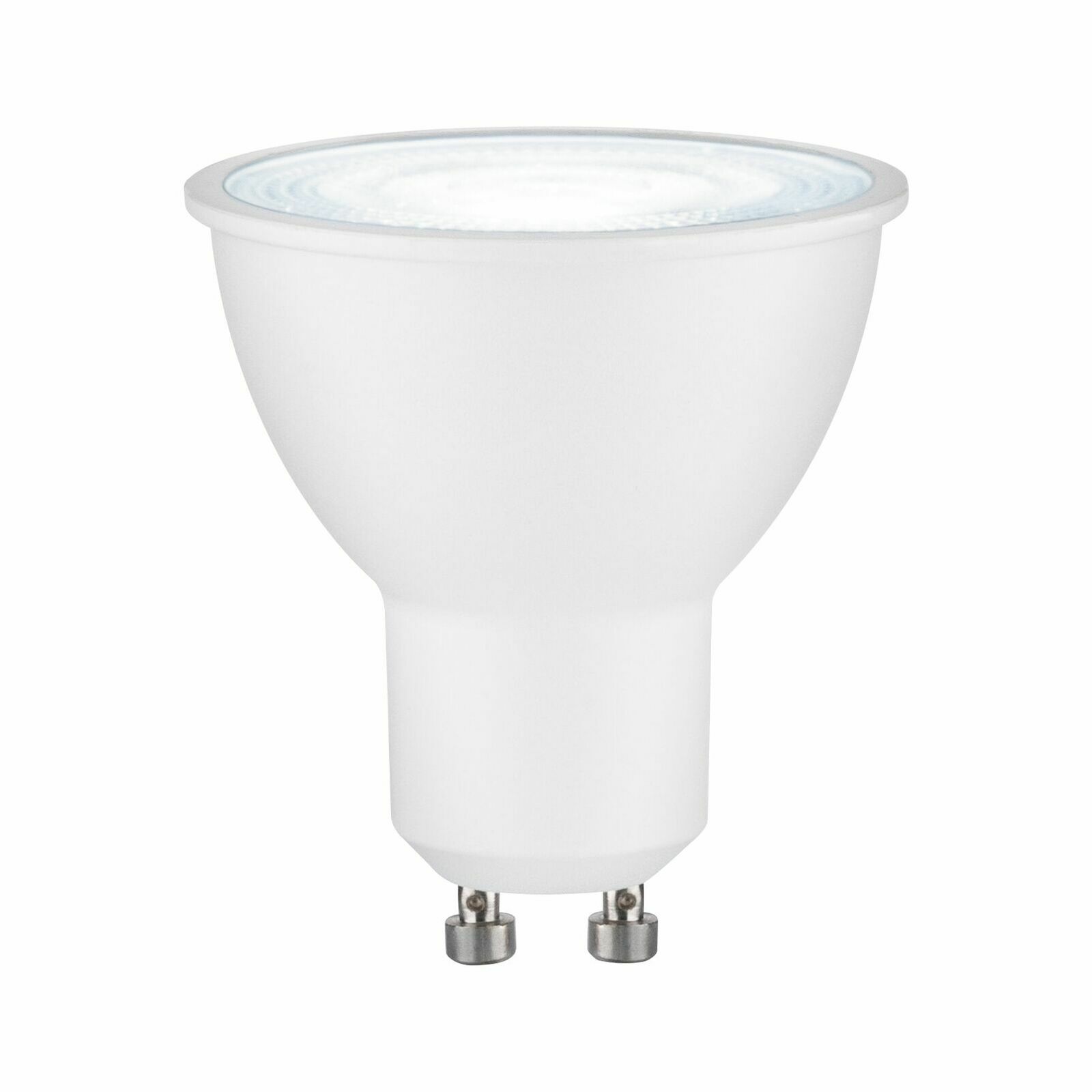 LED Leuchtmittel mit GU10-Sockel, seitliche Perspektive