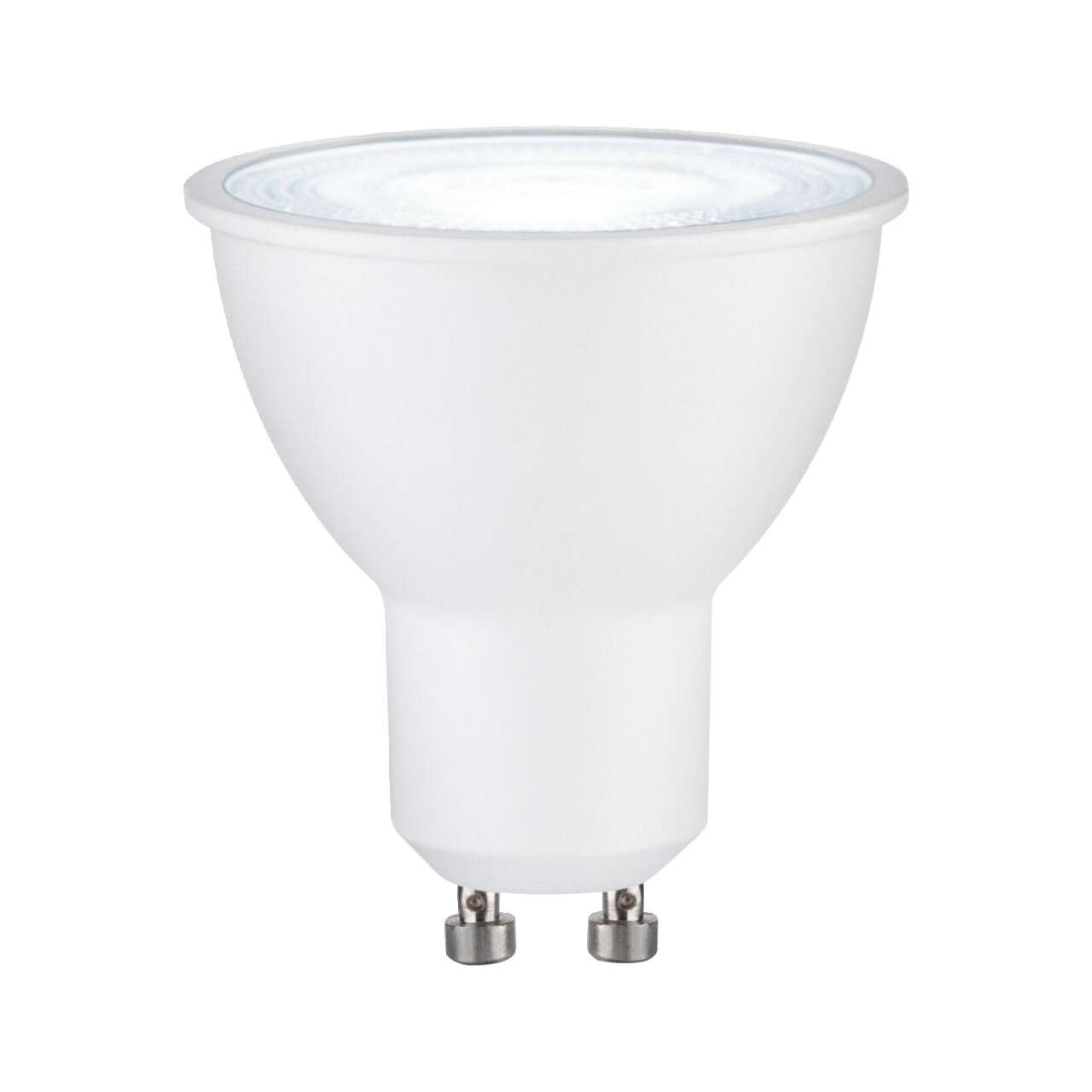 LED Leuchtmittel mit GU10-Sockel, seitliche Perspektive