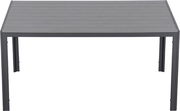 Moderner Gartentisch 150x90 cm in grauer Farbe, frontalansicht