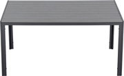 Moderner Gartentisch 150x90 cm in grauer Farbe, frontalansicht