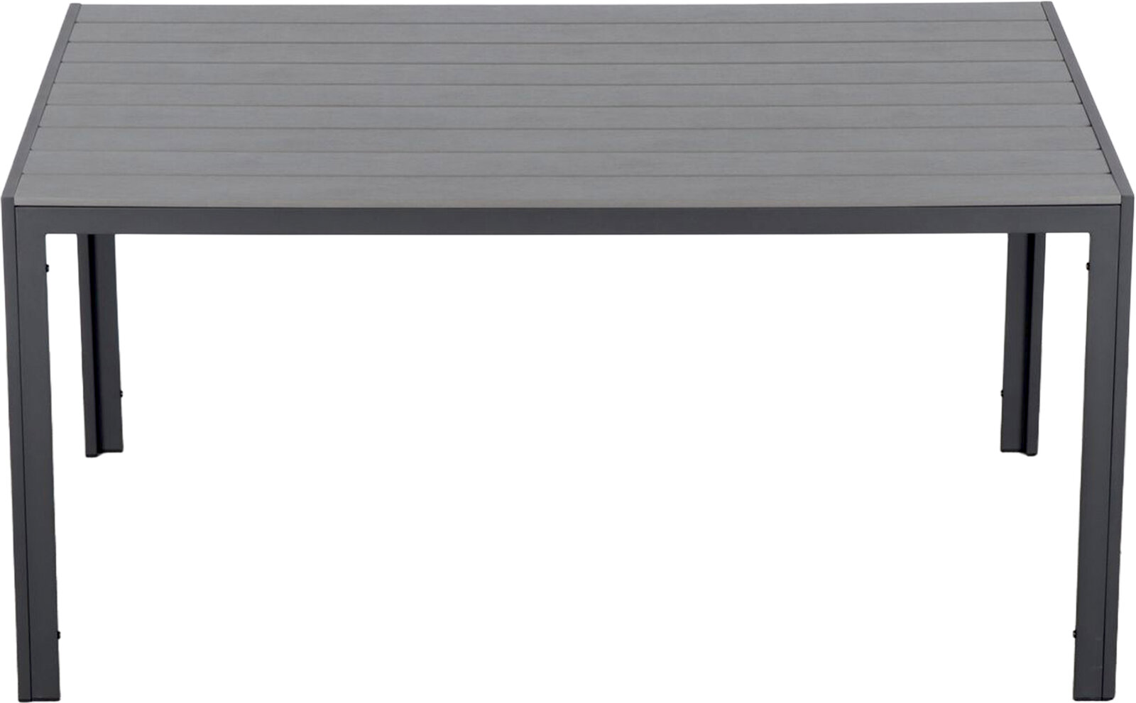 Moderner Gartentisch 150x90 cm in grauer Farbe, frontalansicht