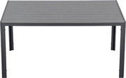 Moderner Gartentisch 150x90 cm in grauer Farbe, frontalansicht