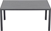 Moderner Gartentisch 150x90 cm in grauer Farbe, frontalansicht