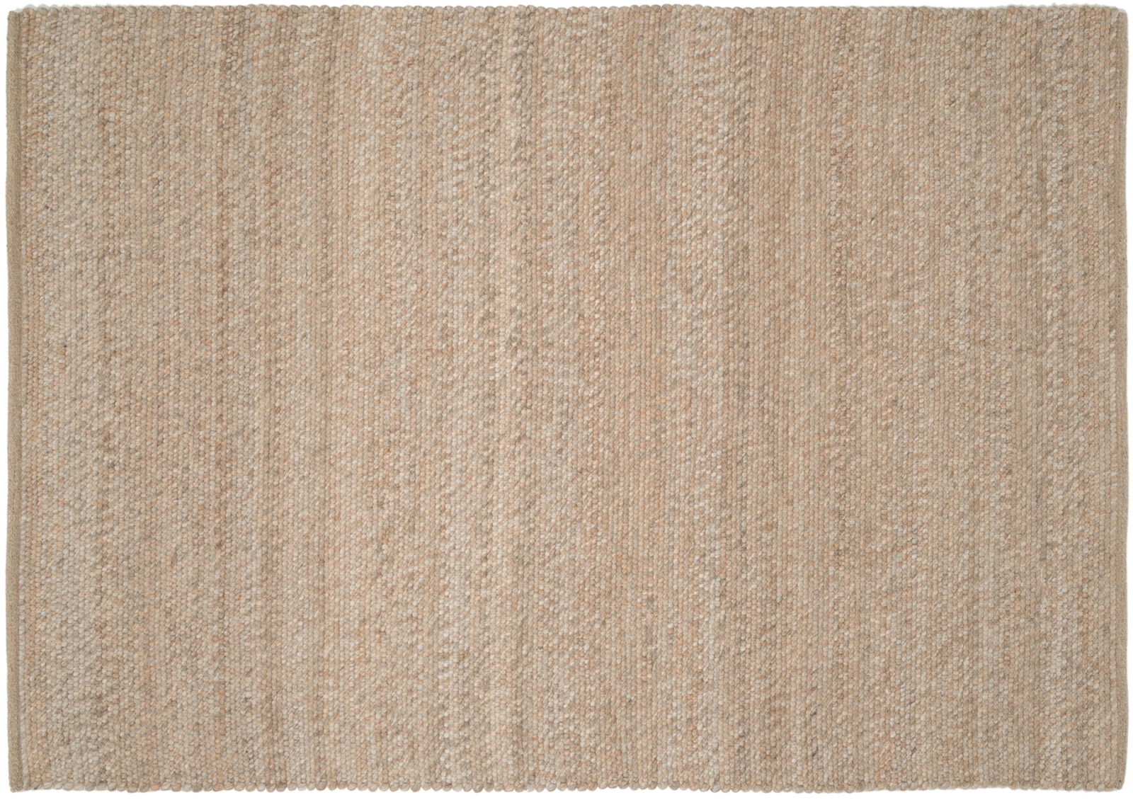Handgewebter Teppich in Beige aus der Vogelperspektive