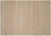Handgewebter Teppich in Beige aus der Vogelperspektive