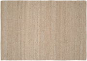 Handgewebter Teppich in Beige aus der Vogelperspektive