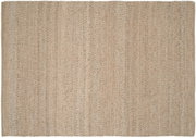 Handgewebter Teppich in Beige aus der Vogelperspektive