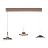 Dreifache Pendelleuchte PURE Moon in moderner, minimalistischer Gestaltung, seitliche Perspektive