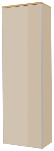 Beiger Hängegarderobenschrank, seitliche Perspektive