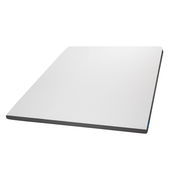 EaZzzy Topper Classic 180x200 cm, Ansicht von oben, weiße Oberfläche mit schwarzem Rand