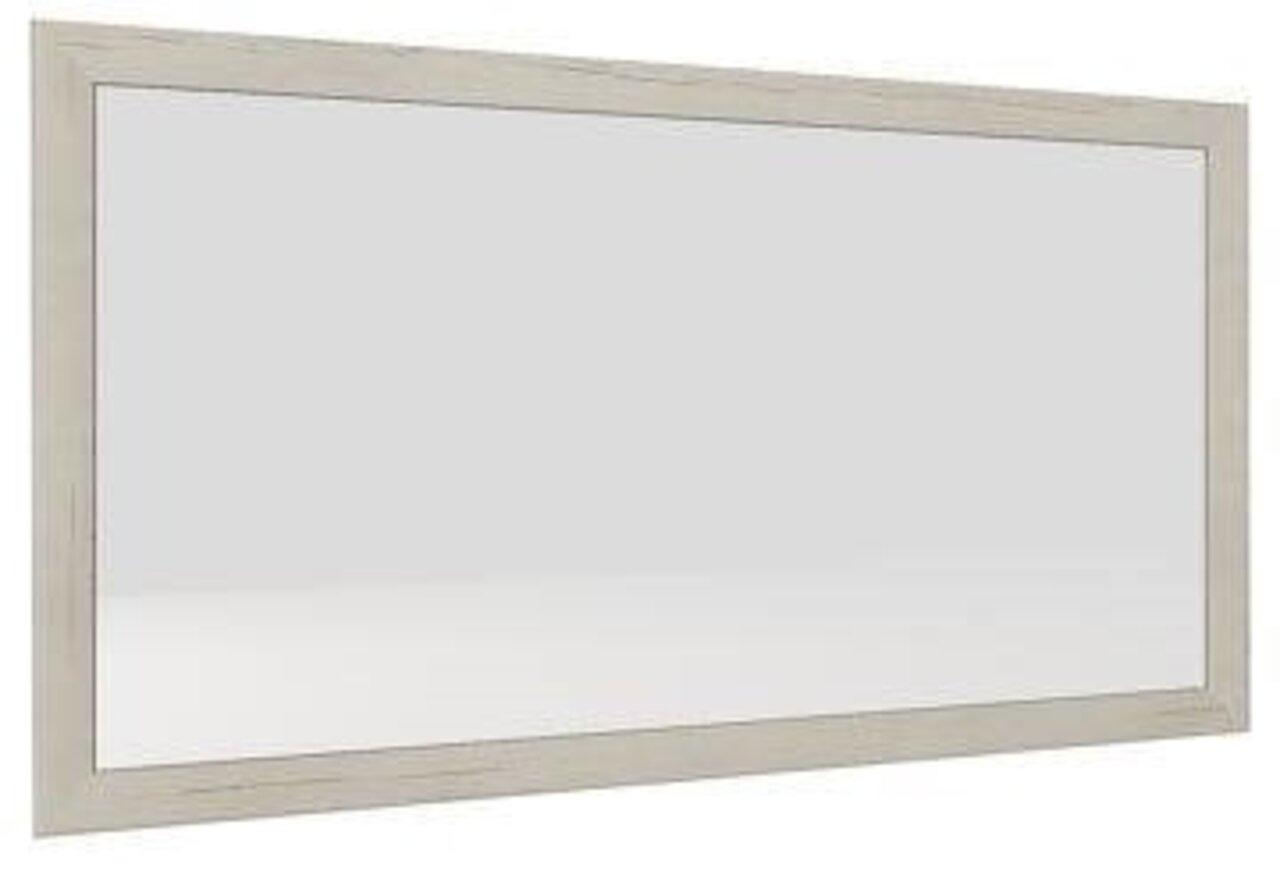 Hom´in Spiegel CAMRON Rechteckiger Wandspiegel mit hellem Holzrahmen, seitliche Perspektive