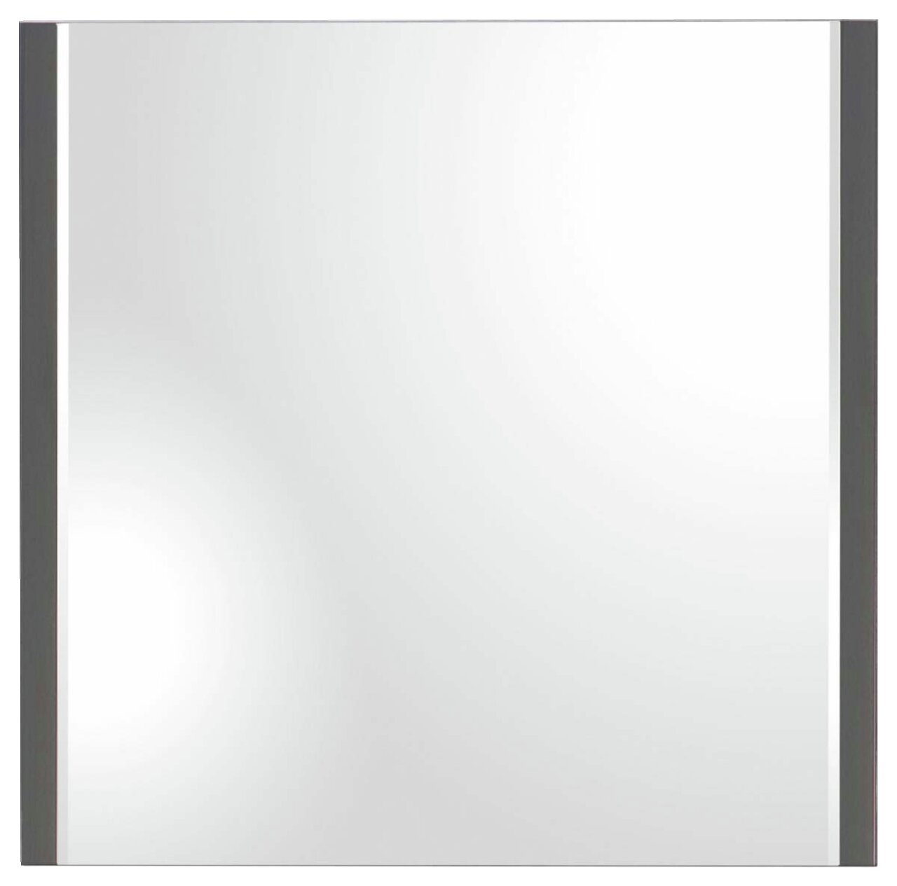 Moderano Spiegel BASIC Moderner quadratischer Spiegel mit schwarzem Rahmen, Frontalansicht