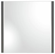 Moderner quadratischer Spiegel mit schwarzem Rahmen, Frontalansicht