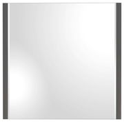 Moderner quadratischer Spiegel mit schwarzem Rahmen, Frontalansicht