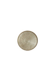 Runde, beige Schale aus der Vogelperspektive