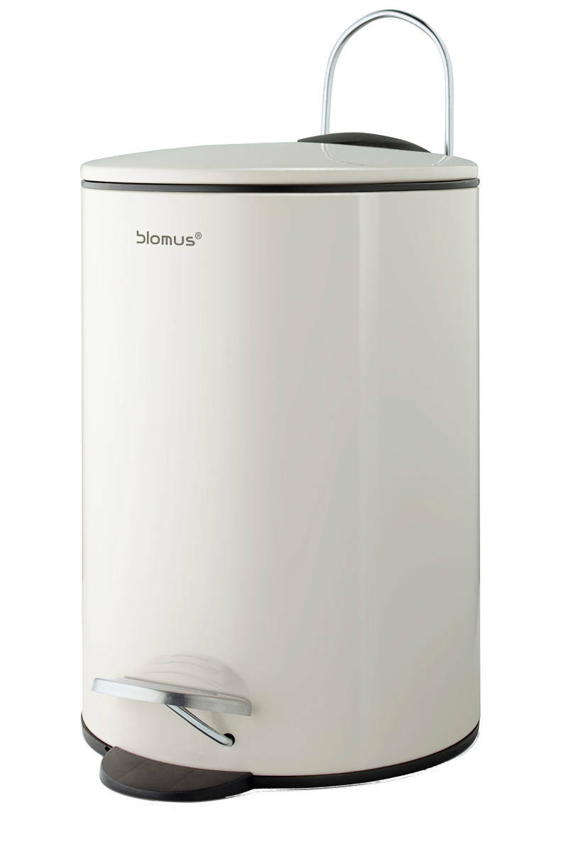 blomus Treteimer TUBO Beiger Treteimer TUBO mit Deckel und Pedal, seitliche Perspektive