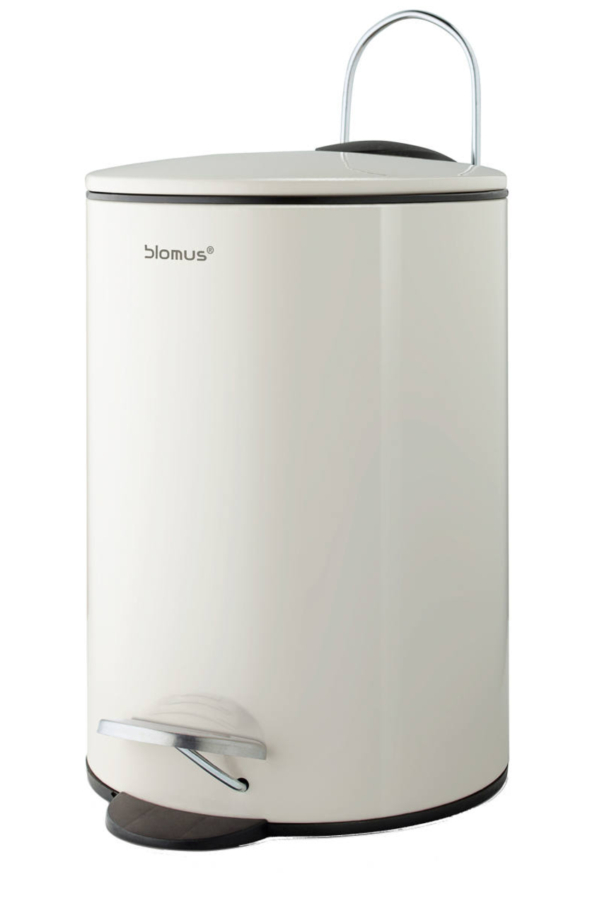 blomus Treteimer TUBO Beiger Treteimer TUBO mit Deckel und Pedal, seitliche Perspektive