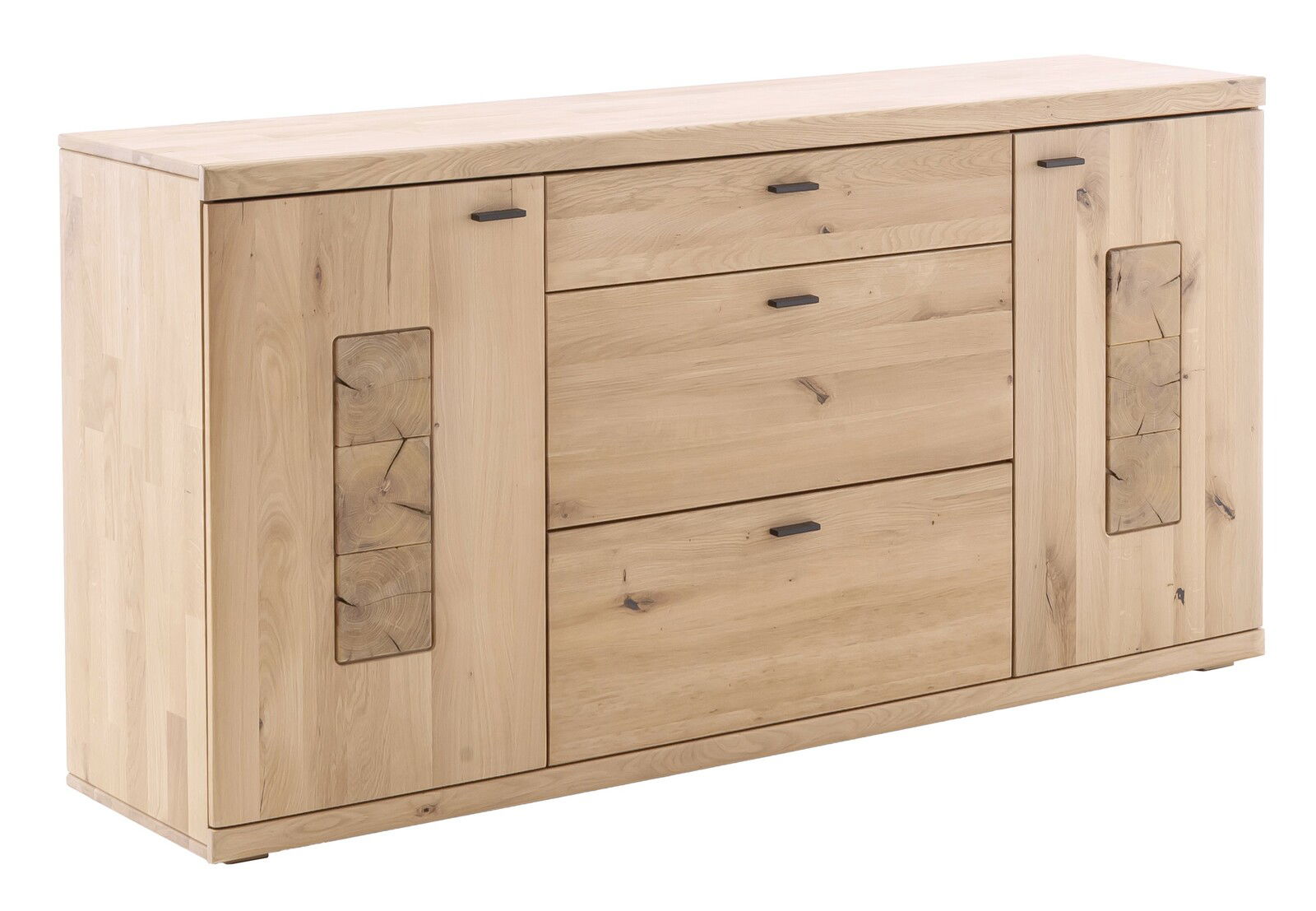 Holz-Sideboard mit zwei Türen und drei Schubladen, Frontansicht