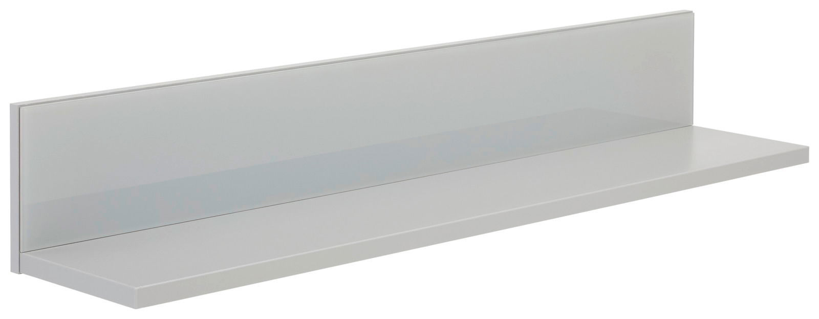 Hom´in Wandregal POOLE Modernes Wandregal mit grauer Rückwand und schlichtem Design, seitliche Perspektive