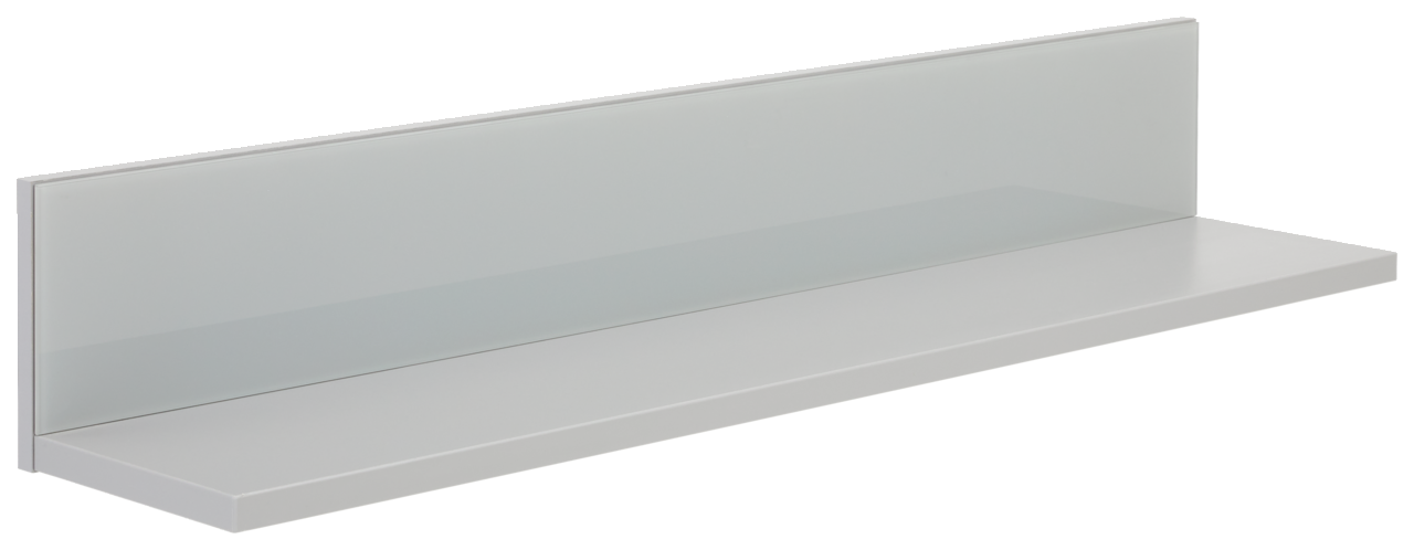 Hom´in Wandregal POOLE Modernes Wandregal mit grauer Rückwand und schlichtem Design, seitliche Perspektive