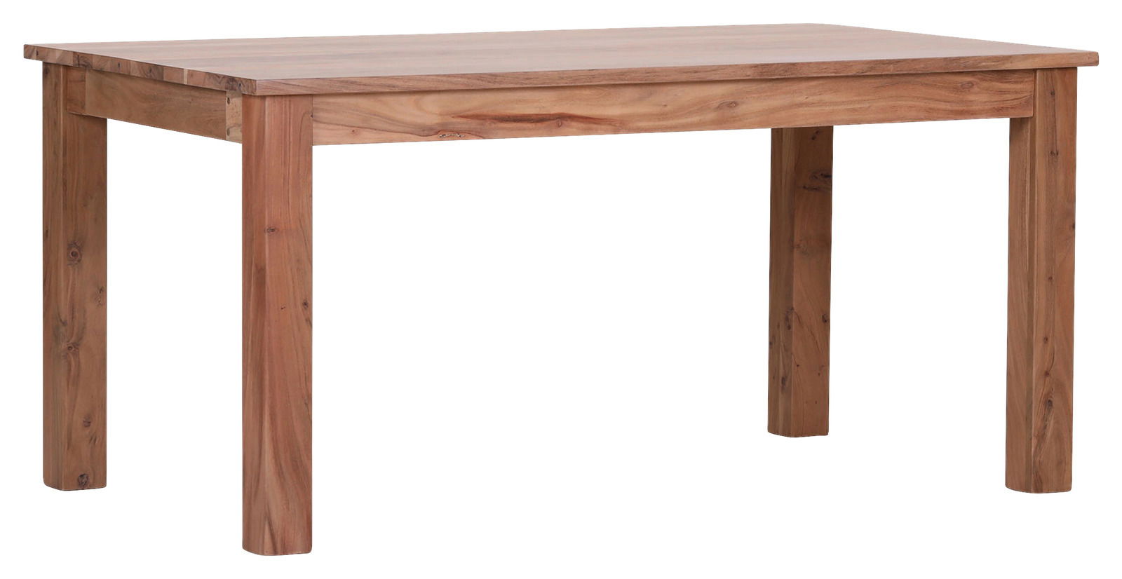 Holzesstisch aus seitlicher Perspektive