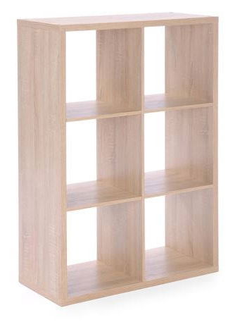 Z2 Regalwürfel (6er) MAX Regalwürfel aus Holz mit sechs Fächern, seitliche Perspektive