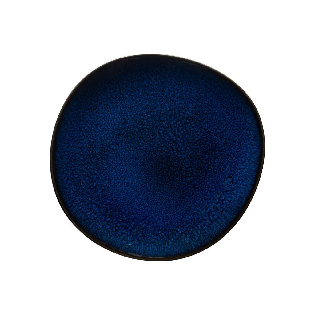 Like by Villeroy & Boch Frühstücksteller LAVE BLEU Blauer Frühstücksteller Lave, 23,5 cm, aus der Vogelperspektive