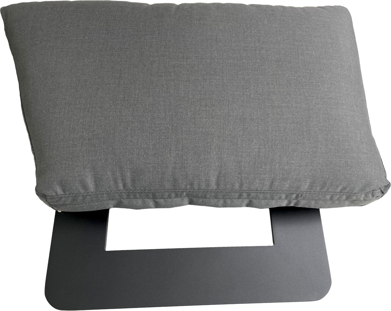 Zebra Lounge Rückenlehne SKY Graue Lounge-Rückenlehne aus Stoff, von oben betrachtet.