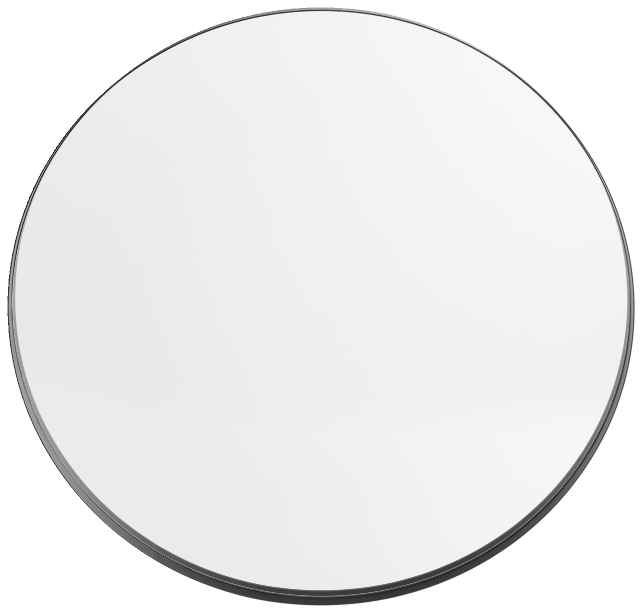 Runder Spiegel mit einem Durchmesser von ca. 100 cm, aus der Vogelperspektive betrachtet.