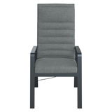 Gartenrelaxsessel in grauer Farbe, Vorderansicht