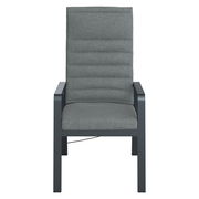 Gartenrelaxsessel in grauer Farbe, Vorderansicht