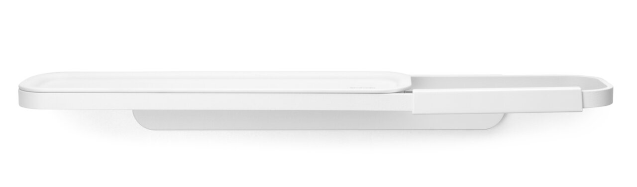 Brabantia Toilettenpapierhalter mit Ablage MINDSET Moderner Toilettenpapierhalter mit Ablage in seitlicher Perspektive, minimalistisch und funktional gestaltet.