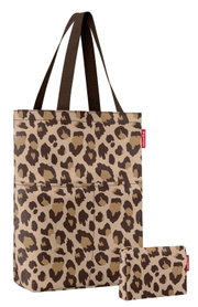 Leopardenmuster Cityshopper Set mit großer Tasche und kleiner Tasche, Vorderansicht