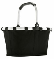 Schwarzer Carrybag xs mit Aluminiumgriff, seitliche Perspektive