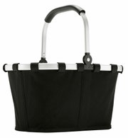Schwarzer Carrybag xs mit Aluminiumgriff, seitliche Perspektive