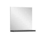 Moderner Wandspiegel mit rechteckigem Design und integrierter Ablage, seitliche Perspektive