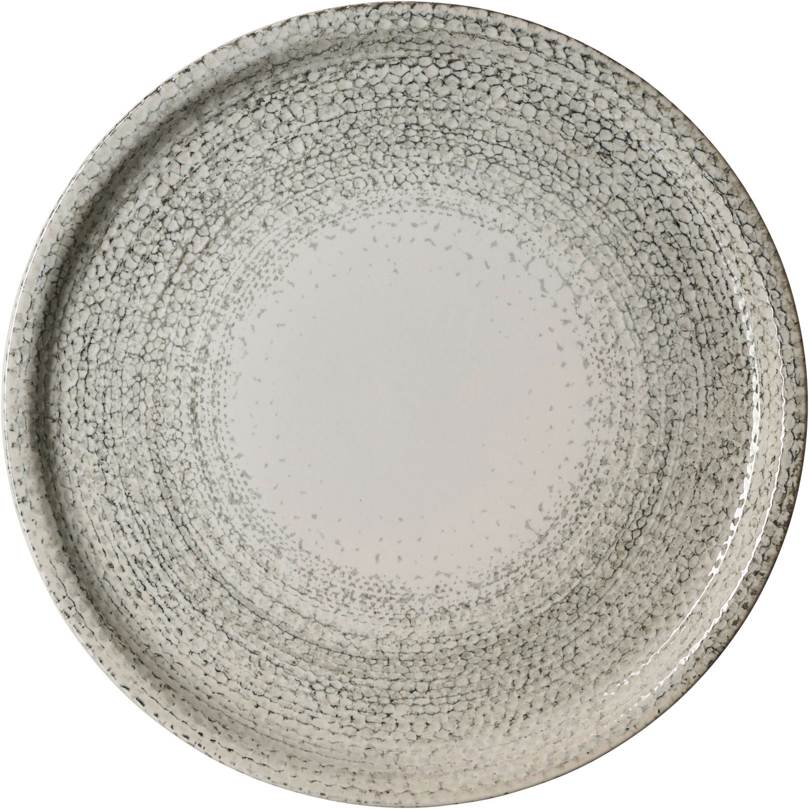 Ritzenhoff & Breker Pizzabord RIMINI Pizzateller 30cm mit grauem, gesprenkeltem Muster, Draufsicht