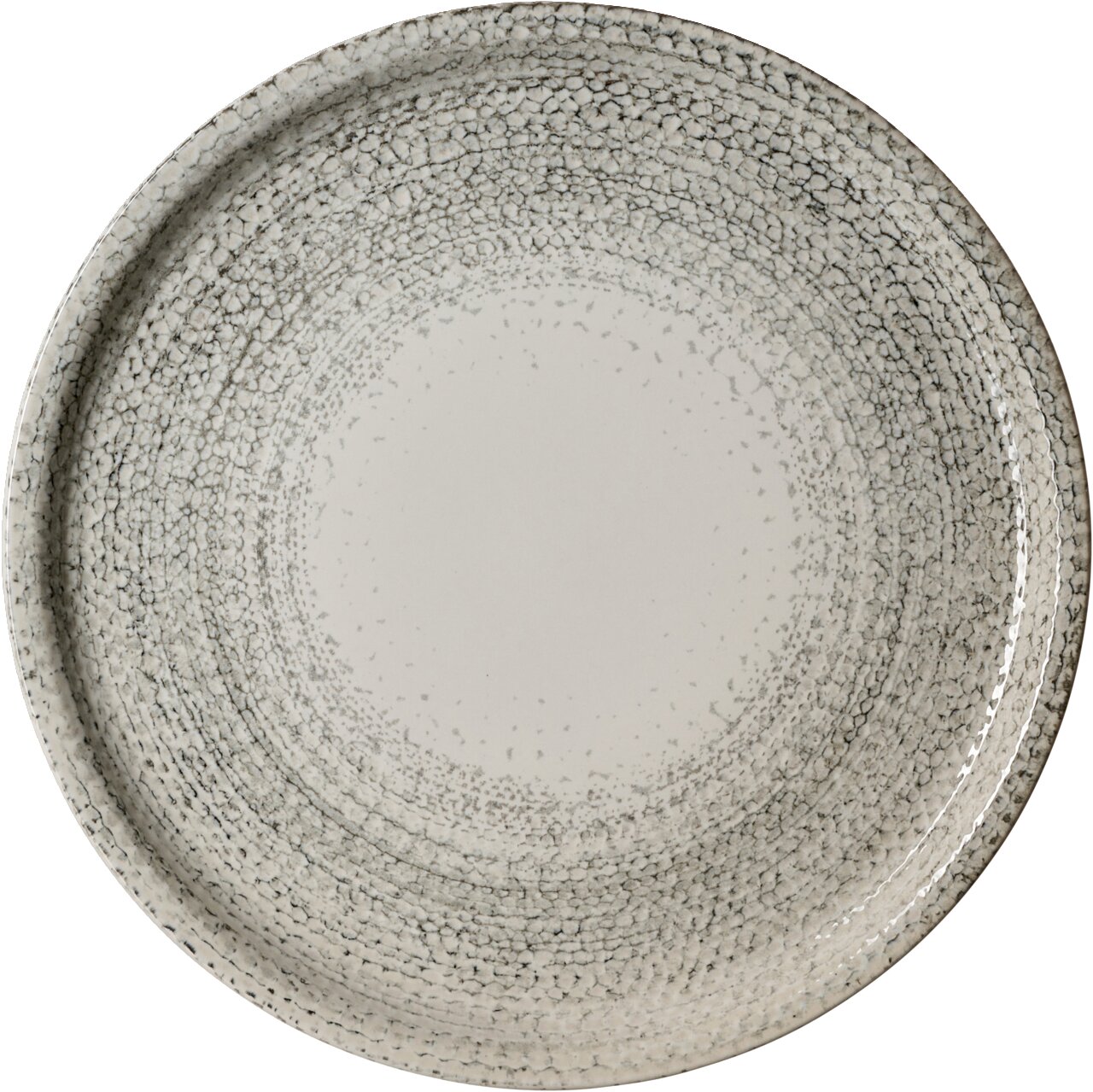 Ritzenhoff & Breker Pizzateller RIMINI Pizzateller 30cm mit grauem, gesprenkeltem Muster, Draufsicht