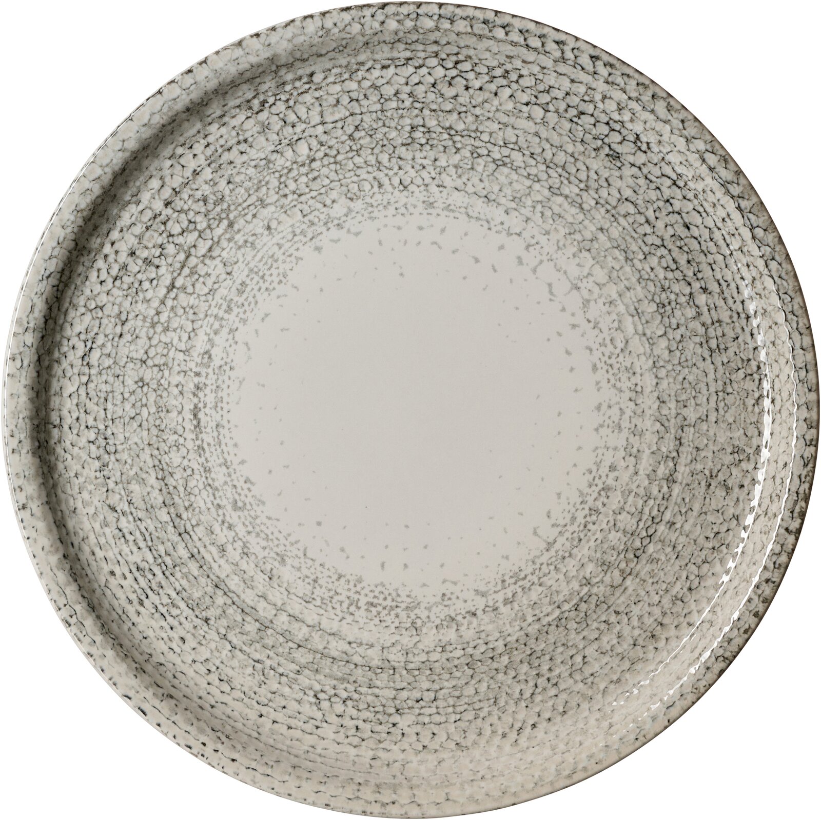 Ritzenhoff & Breker Pizzateller RIMINI Pizzateller 30cm mit grauem, gesprenkeltem Muster, Draufsicht