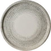 Pizzabord van 30 cm met grijs, gespikkeld patroon, bovenaanzicht