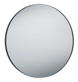 Runder Spiegel mit einem Durchmesser von ca. 80 cm, frontal fotografiert.