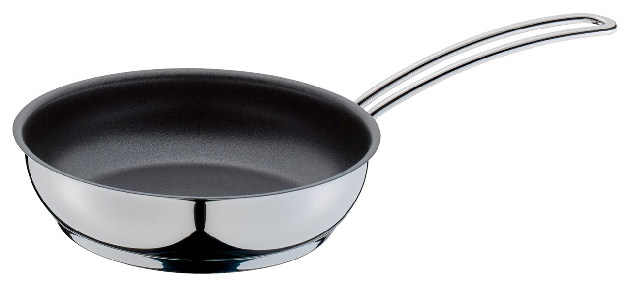 Koekenpan CAPRI, 18 cm, van roestvrij staal met antiaanbaklaag, zijaanzicht
