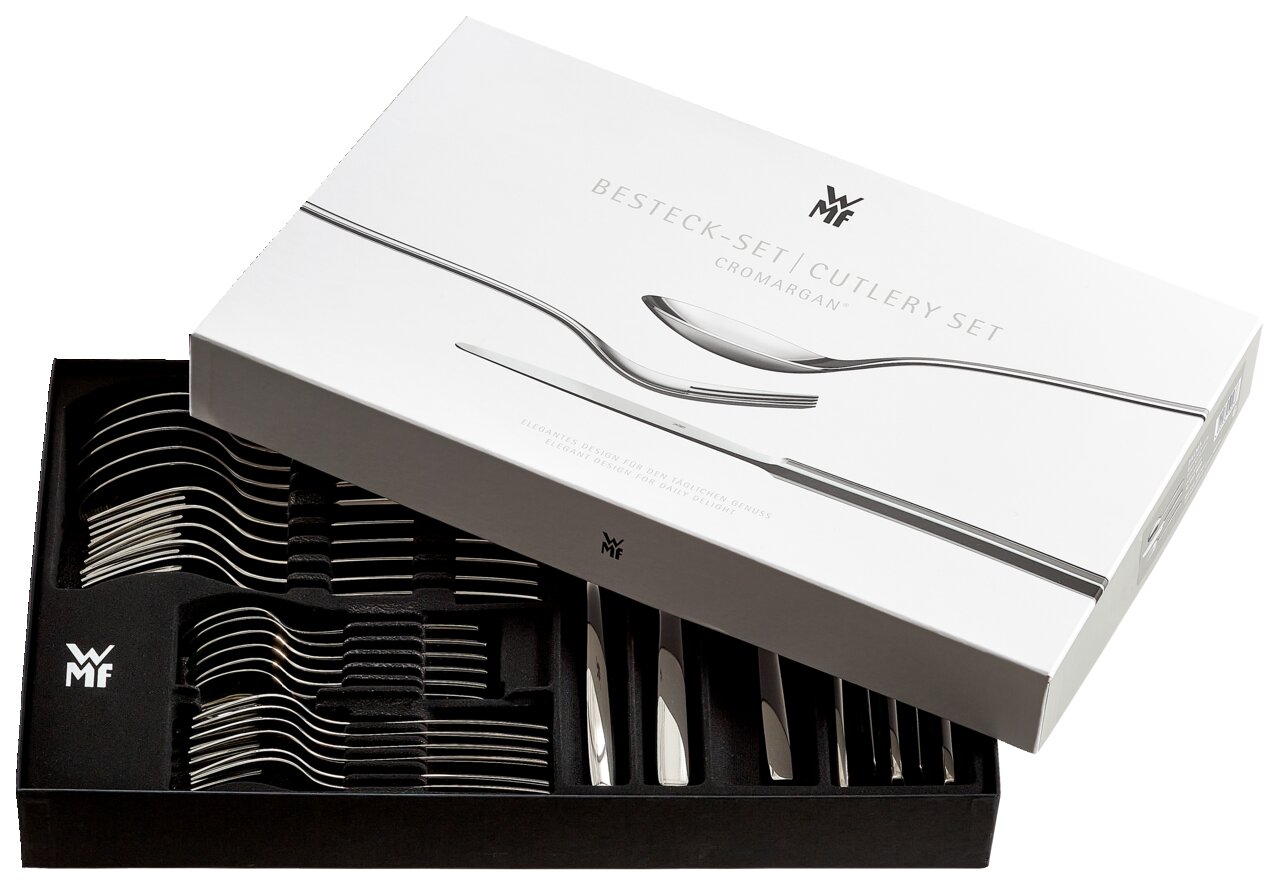 Besteck-Set Palma 30-tlg. in geöffneter Verpackung, Perspektive von oben