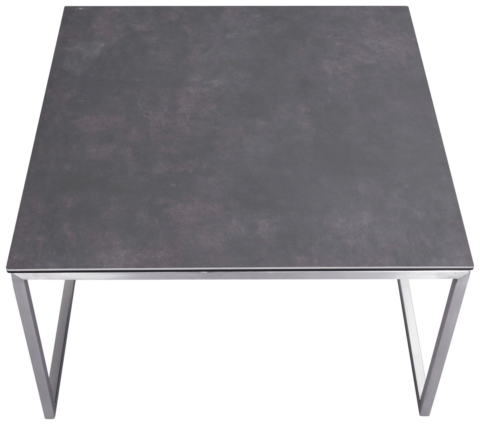 Novel Beistelltisch TERAMO Moderner Beistelltisch mit dunkler Tischplatte und Metallgestell, Ansicht von oben.