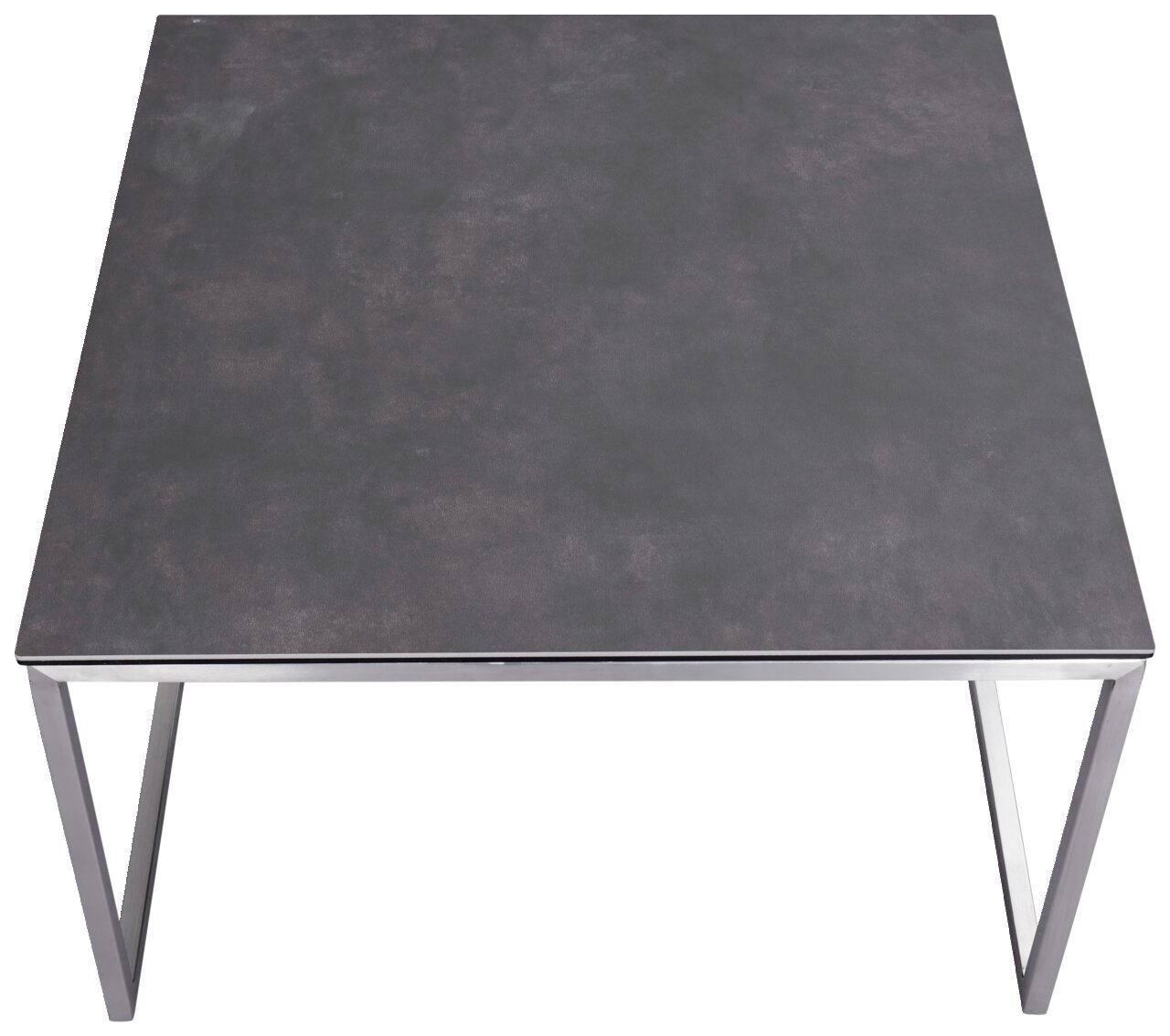 Novel Beistelltisch TERAMO Moderner Beistelltisch mit dunkler Tischplatte und Metallgestell, Ansicht von oben.