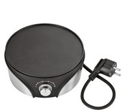 Elektrisches Fondue-Set Genf mit runder Heizplatte und Temperaturregler, seitliche Perspektive