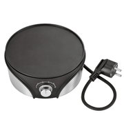Elektrisches Fondue-Set Genf mit runder Heizplatte und Temperaturregler, seitliche Perspektive