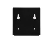 Rückansicht der schwarzen Akku Wandleuchte TALENT mit zwei weißen Aufhängungen.